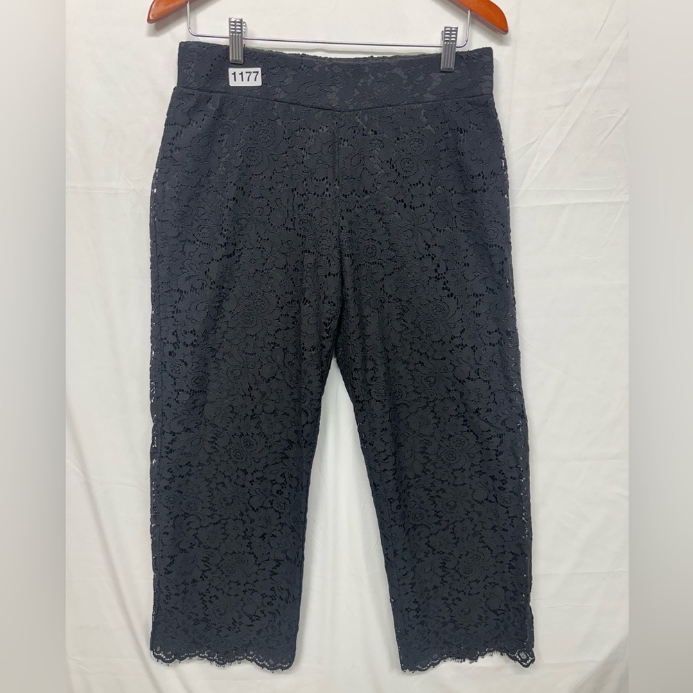 Isaac Mizrahi Live Black Lace Pull-On Pants Size Small